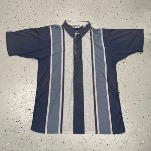 Vintage Greenline Tour Classics Short Sleeve Polo Shirt Mens Size XL Blue Grey